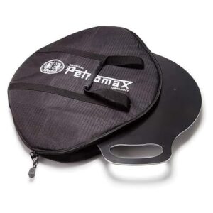 Robuste, schwarze Tasche für die Feuerschale FS 48, ideal für den sicheren Transport und Schutz beim Camping und Outdoor-Aktivitäten.