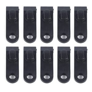 Set aus 10 schwarzen Planenklammern Zeltclips zur Befestigung von Zeltplanen und Abdeckungen für Outdoor-Aktivitäten