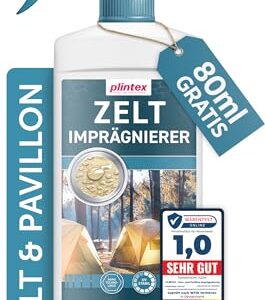 PLINTEX 580ml Zelt & Pavillon Imprägnierung Spray zur effektiven Wasser- und Schmutzabweisung für Outdoor-Ausrüstung