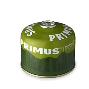 Primus Mädchen SummerGas Gaskartusche in kräftigem Grün, geeignet für Outdoor-Aktivitäten wie Camping und Wandern. Optimierte Gasmischung für Temperaturen über 15°C.
