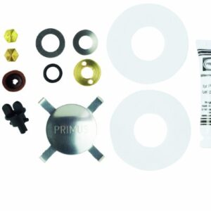 Primus Servicekit für Variofuel und Multifuel Alt mit Ersatzteilen für die Brennstoffpumpe, einschließlich Dichtungen, Schrauben, Schlauch und Silikonfett, zur Wartung und Reparatur des Kochers.
