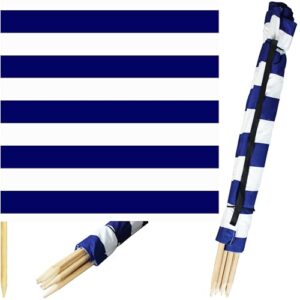 Pullmer Windschutz für Strand, Garten und Camping mit blau-weißen Streifen, 8 Meter lang, bietet Schutz vor Wind und neugierigen Blicken.