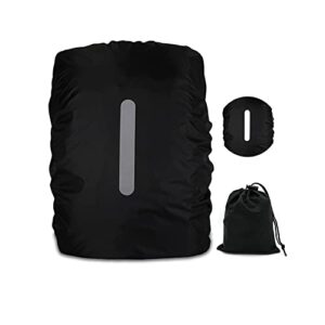 Wasserdichter Regenschutz für Rucksäcke mit reflektierenden Streifen, geeignet für 30-40L Rucksäcke, ideal für Outdoor-Aktivitäten wie Wandern und Radfahren.