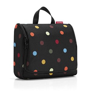 Praktischer reisenthel toiletbag XL Dots Kulturbeutel mit Haken und wasserabweisendem Material, ideal für Reisen und Alltagsgebrauch.