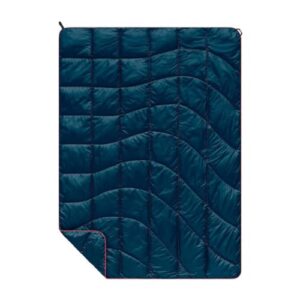 Rumpl Blanket NANOLOFT SOLID/TRAVEL in Deepwater Farbe, leicht und wasserabweisend, ideal für Camping und Outdoor-Aktivitäten