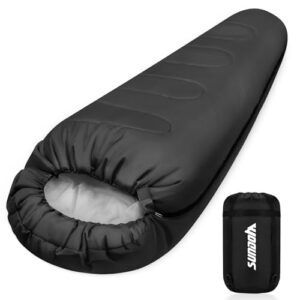 Schlafsack Outdoor für Camping, 3 Jahreszeiten, in modernem Design mit Kordelzug und Reißverschluss, ideal für Wandern und Rucksackreisen