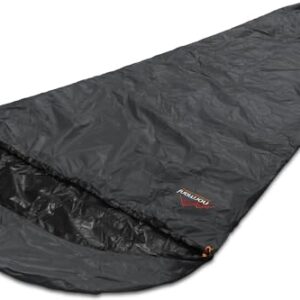 Anthrazitfarbener Schlafsacküberzug Biwaksack mit Reißverschluss, 100% wind- und wasserdicht, atmungsaktiv für Outdoor-Aktivitäten, Maße 230 cm x 90 cm x 60 cm.