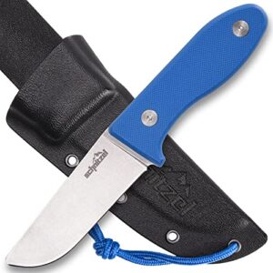 SCHNITZEL UNU Kindermesser in Blau mit Kydex-Scheide für Kinder, ergonomisches Design, sicher und scharf für Outdoor-Aktivitäten und Bastelprojekte.