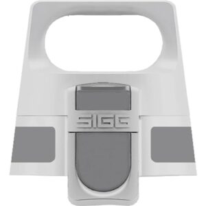 SIGG WMB ONE Top Verschluss für Trinkflaschen, einhändig bedienbarer und auslaufsicherer Drehverschluss mit Silikondichtung in Grau.