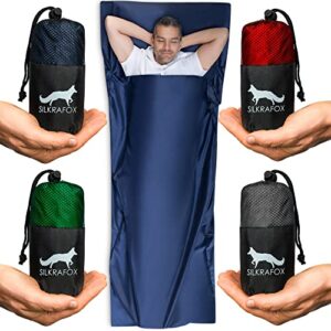 Ultraleichter mikrofaser Hüttenschlafsack für Reisen, grau, ideal für den Sommer und Tropen mit kompaktem Design und Komfortmerkmalen.