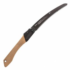 Silky GOMBOY Curve Professional 240mm Outback Edition Handsäge mit ergonomischem Griff und gebogenem Sägeblatt für präzise Holzschnitte.