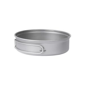 SILVERANT Camping-Teller aus Titan, wiederverwendbar und ultraleicht, ideal für Outdoor-Abenteuer, mit praktischem Griff und Netztasche.