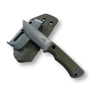 SK Wild Ones® Neck Knife mit robustem G10 Griff und 440 C Edelstahlklinge auf hellem Hintergrund. Ideal für Outdoor und Survival-Aktivitäten.