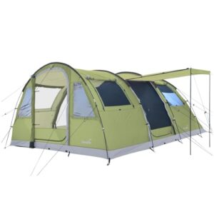 Skandika Tunnelzelt Gotland 4 Protect für 4 Personen in frischem Grünton, ideal für Familien- und Campingausflüge.
