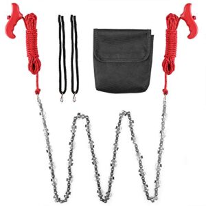 Skyocean Hand Kettensäge für hohe Äste mit 50 Zoll Kette und 34 scharfen Klingen zur effizienten Anwendung im Garten und Outdoor-Aktivitäten.