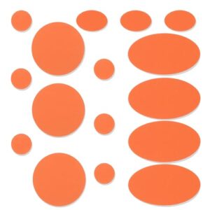 Skystuff 48 Stück selbstklebende Reparaturflicken in leuchtendem Orange für die Reparatur von Daunenjacken, Zelten und anderen Textilien.
