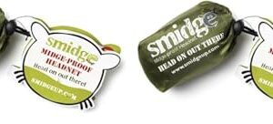Smidge Mücken- und Fliegenschutz in einer Packung mit zwei Einheiten, leichtes und atmungsaktives Netz in grün für optimalen Insektenschutz im Freien.
