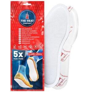 The Heat Company Sohlenwärmer für warme Füße bei kaltem Wetter, geeignet für Schuhe der Größe Small 36-40, bietet bis zu 8 Stunden Wärme, klebend und sofort einsatzbereit.