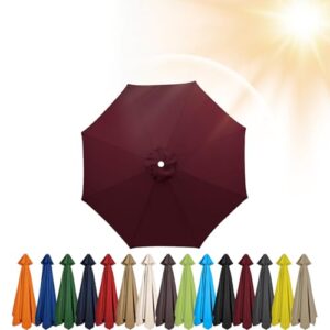 Hochwertiger Sonnenschirm Ersatzbezug in Weinrot mit UV-Schutz für Sonnenschirme von 2m bis 3.5m Durchmesser, geeignet für Garten, Strand und Terrasse.