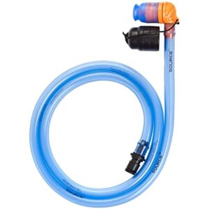 Source Helix Tube Kit in transparentem und blauem Design, ideal für Radfahren und Outdoor-Aktivitäten, bietet optimale Wasserzufuhr und zuverlässige Handhabung.