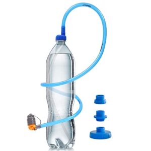Source Unisex Snep-Sigg Laken in transparent blau mit integriertem Schlauch und Wasserfüllung, ideal für Outdoor-Aktivitäten.