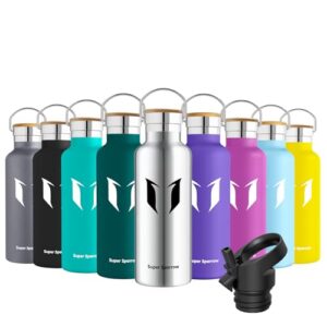 Super Sparrow Edelstahl Trinkflasche 500ml in verschiedenen Farben, auslaufsicher und BPA-frei, ideal für Sport, Schule und Outdoor-Aktivitäten.