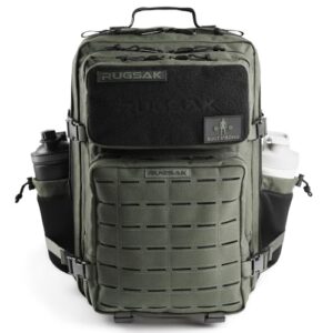 Robuster und wasserdichter taktischer Rucksack RUGSAK ALPHA in Steel Gray mit gepolstertem Rückenpanel und verstellbaren Schulterriemen. Ideal für Outdoor-Aktivitäten, Camping und Wandern.