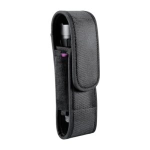 Schwarzes Taschenlampe Holster aus strapazierfähigem Nylon für Outdoor-Aktivitäten, geeignet für Taschenlampen von 14 cm bis 17 cm.