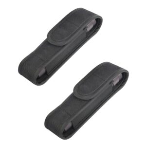 Zwei strapazierfähige Taschenlampen Holster aus Nylon für sicheren Transport und einfachen Zugang, geeignet für Outdoor-Aktivitäten wie Jagd und Camping.