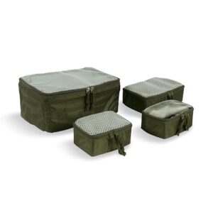 Tasmanian Tiger Tt Modular Pouch Set in Olive - drei praktische Taschen in verschiedenen Größen für optimale Organisation beim Reisen und Outdoor-Aktivitäten.