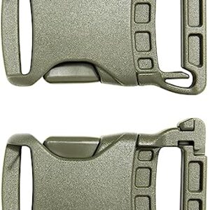 Olivgrüne Tasmanian Tiger TT SR 25 Safety QA Mehrzweck-Schließe für 25 mm Gurtband, ideal für militärische und Outdoor-Anwendungen.