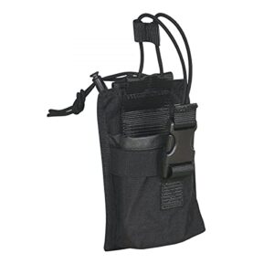 Schwarze Tasmanian Tiger TT Tac Pouch 3 Funkgerätetasche, MOLLE-kompatibel, kompakte Abmessungen, ideal für Outdoor-Aktivitäten.