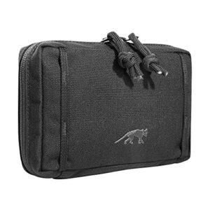 Schwarze Tasmanian Tiger TT Tac Pouch 4.1, multifunktionale Zusatztasche mit MOLLE-System für Rucksäcke, ideal für EDC und Erste-Hilfe-Materialien, Maße 10 x 15 x 4 cm