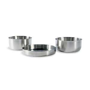 Tatonka Multi Pot Set - 3-teiliges Camping-Kochgeschirr aus Edelstahl, bestehend aus einer Pfanne und zwei Töpfen, ideal für Outdoor-Abenteuer.