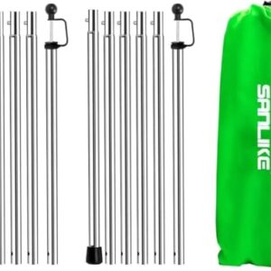 SAN Like Teleskopstange aus Edelstahl für Camping, flexibel einstellbar von 81,3 cm bis 240 cm, ideal für Zelte, Markisen und Sonnensegel.