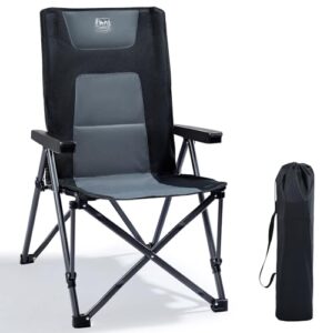 Faltbarer Campingstuhl von TIMBER RIDGE, belastbar bis 260 kg, mit verstellbarer Rückenlehne und gepolsterter Sitzfläche, ideal für Camping und Outdoor-Aktivitäten.