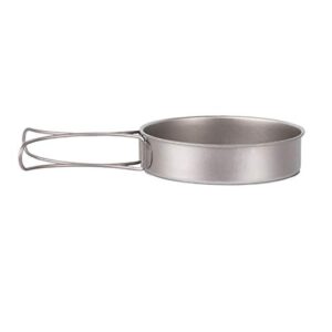 Lixada Titanium Bratpfanne aus reinem Titan, ultraleicht und robust, ideal für Outdoor-Kochen und Camping, Durchmesser 200mm, 165g.