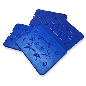 ToCi XXL Kühlakku 4er Set in Blau, ideale Kühlakkus für Kühltaschen und Kühlboxen, extra flach und wiederverwendbar, 32x25 cm mit 800 ml Volumen