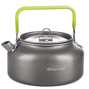 OVERMONT Tragbarer Aluminium Camping Wasserkocher Kessel mit ergonomischem Henkel und modernem Design, ideal für Outdoor-Aktivitäten wie Camping und Wandern.