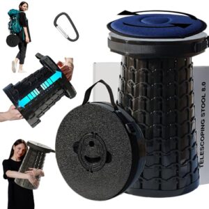 ALEVMOOM 50cm tragbarer Klapphocker mit Kissen, ideal für Camping und Outdoor-Aktivitäten, leicht und höhenverstellbar, robustes Design