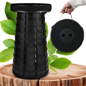 Tragbarer teleskophocker, faltbarer Klapphocker höhenverstellbar, ideal für Kinder und Erwachsene, für Camping, Garten und Reisen bis 150 kg belastbar.
