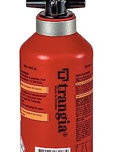 Trangia Brennstoffflasche in Rot mit 0,3 Litern Fassungsvermögen, ideal für sicheres Lagern und Transportieren von brennbaren Stoffen für Camping und Grillen