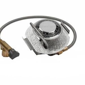 Trangia Gasbrennerset 77, ein kompakter und leistungsstarker Gaskocher für Camping und Outdoor-Aktivitäten, mit stabilen Füßen und einem manuellen Zündsystem.