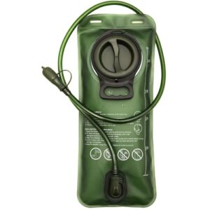 Grüne Trinkblase mit 1 Liter Fassungsvermögen, ideal für Outdoor-Aktivitäten wie Wandern, Radfahren und Camping, aus hochqualitativem PEVA-Material, lecksicher und temperaturbeständig.