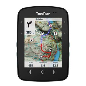 TwoNav Terra Outdoor GPS in türkis mit 3,7-Zoll-Breitbild, ideal für Bergtouren, Wandern, Mountainbiking und Radfahren, bietet klare Kartenansicht und umfangreiche Navigationsfunktionen.