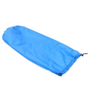 Ultraleichte Camping Tragetasche aus Polyester in Blau, ideal für die Aufbewahrung von Schlafsäcken und Outdoor-Ausrüstung, Maße 64 x 30 cm.