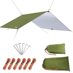 Unigear Tarp Rain Fly Regenschutzplane aus 210D-Oxford-Gewebe, wasserdicht, faltbar und ideal für Camping, Wandern und Outdoor-Aktivitäten.