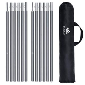 Unigear Teleskop Zeltstangen Set aus Aluminium, verstellbar von 40 cm bis 240 cm, ideal für Camping, Tarp und Sonnensegel.