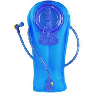 Unigear Trinkblase in Blau, BPA- und BPS-frei, mit Trinkschlauch und ergonomischem Design, ideal für Outdoor-Aktivitäten wie Wandern und Radfahren.