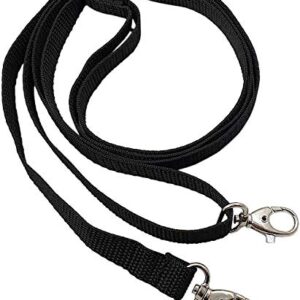 Universal Transportgurt in Schwarz mit zwei stabilen Karabinerhaken für Taschen und andere Gegenstände, vielseitig einsetzbar und individuell anpassbar.